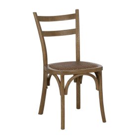 Sedia da Sala da Pranzo Naturale Rattan Legno di olmo 45 x 54 x 88,5 cm di BigBuy Home, Sedie - Rif: S8807737, Prezzo: 136,73...