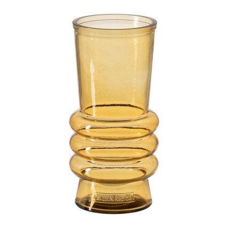 Vase Jaune verre recyclé 13 x 13 x 25 cm | Tienda24 - Global Online Shop Tienda24.eu