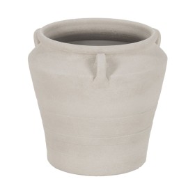 Vase Home ESPRIT Crème Terre cuite Verre Moderne 12,5 x 12,5 x 30 cm | Tienda24 - Global Online Shop Tienda24.eu