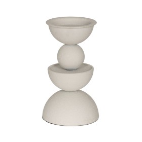 Candleholder Home ESPRIT Yellow Grey Crystal 7 x 7 x 20 cm | Tienda24 - Global Online Shop Tienda24.eu