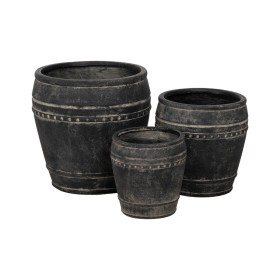 Conjunto de vasos Fiore Cimento 14 x 14 x 12 cm (4 Unidades) | Tienda24 - Global Online Shop Tienda24.eu