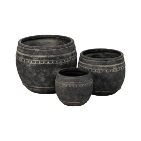 Planter Brown Ceramic 11,5 x 11,5 x 11,5 cm | Tienda24 - Global Online Shop Tienda24.eu