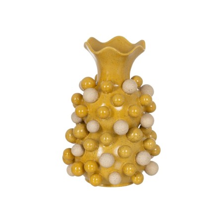 Vase Yellow White Ceramic 28,3 x 28,3 x 39,7 cm | Tienda24 - Global Online Shop Tienda24.eu