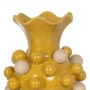 Vase Jaune Blanc Céramique 28,3 x 28,3 x 39,7 cm | Tienda24 - Global Online Shop Tienda24.eu