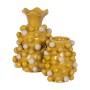 Vase Jaune Blanc Céramique 28,3 x 28,3 x 39,7 cm | Tienda24 - Global Online Shop Tienda24.eu