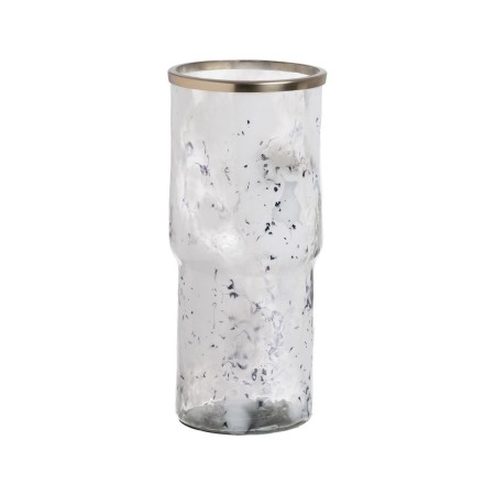 Vase Blanc Champagne Aluminium Verre 18,5 x 18,5 x 39 cm | Tienda24 - Global Online Shop Tienda24.eu