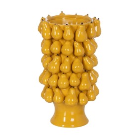 Vase Gelb Recyceltes Glas 27 x 27 x 72 cm | Tienda24 - Global Online Shop Tienda24.eu