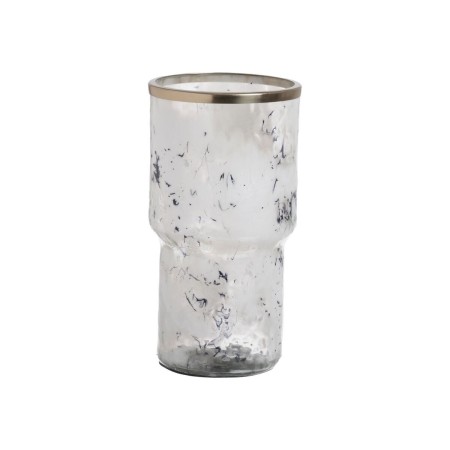 Vase White Champagne Aluminium Crystal 15 x 15 x 30 cm | Tienda24 - Global Online Shop Tienda24.eu