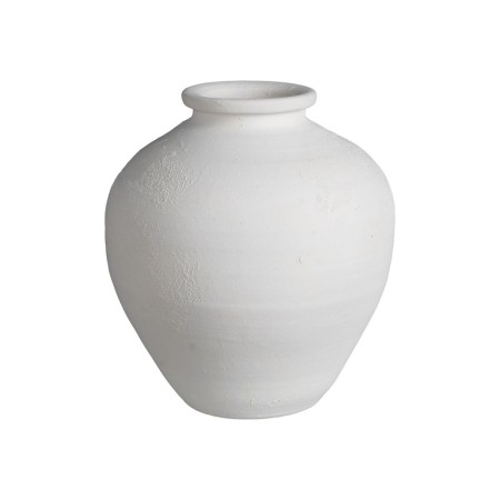 Jarrón Blanco Cerámica Terracota 34 x 34 x 37 cm | Tienda24 - Global Online Shop Tienda24.eu