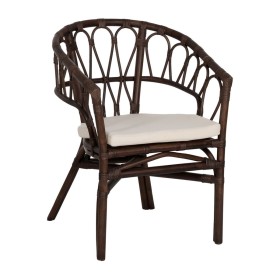 Dining Chair White Brown Rattan 58 x 59 x 78 cm by BigBuy Home, Dining Chairs - Ref: S8808329, Price: 131,78 €, Discount: %