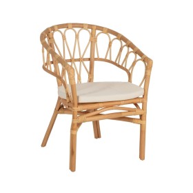 Dining Chair White Natural Rattan 58 x 59 x 78 cm by BigBuy Home, Dining Chairs - Ref: S8808331, Price: 131,78 €, Discount: %