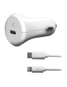 USB Car Charger KSIX Apple-compatible 18W | Tienda24 Tienda24.eu