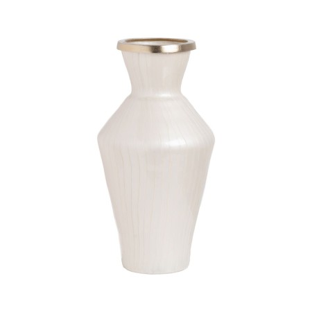 Vase Weiß Gold Aluminium Kristall 25 x 25 x 48 cm | Tienda24 - Global Online Shop Tienda24.eu