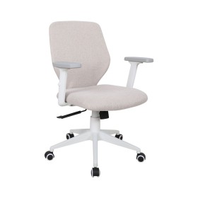 Chaise de Bureau Blanc Beige 63 x 59 x 94,5 cm de BigBuy Home, Chaises et canapés - Réf : S8808495, Prix : 206,05 €, Remise : %