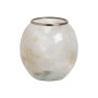 Vase Blanc Champagne Aluminium Verre 20 x 20 x 21 cm | Tienda24 - Global Online Shop Tienda24.eu