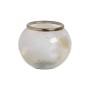 Vase Blanc Champagne Aluminium Verre 19 x 19 x 13 cm | Tienda24 - Global Online Shop Tienda24.eu