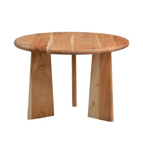 Conjunto de 2 mesas Castanho Prateado Aço inoxidável Madeira de mangueira 75 x 75 x 41 cm (2 Unidades) | Tienda24 - Global Online Shop Tienda24.eu