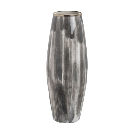 Vase Weiß Schwarz Aluminium Kristall 23 x 23 x 61 cm | Tienda24 - Global Online Shop Tienda24.eu