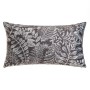 Coussin EDÉN Blanc Gris foncé Imprimé Velours 50 x 8 x 30 cm | Tienda24 - Global Online Shop Tienda24.eu