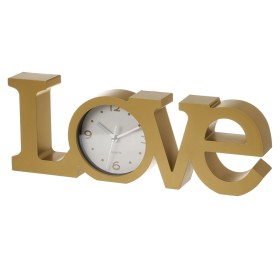 Table clock Black Metal MDF Wood 23 x 21 x 7 cm (6 Units) | Tienda24 - Global Online Shop Tienda24.eu