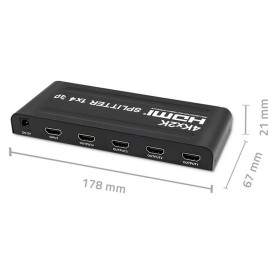 Switch HDMI Vention AFFH0 Cinzento | Tienda24 - Global Online Shop Tienda24.eu