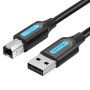 Cabo USB Vention COQBJ Preto 50 cm (1 Unidade) | Tienda24 - Global Online Shop Tienda24.eu