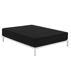 Sábana Bajera Alexandra House Living Negro 90 x 190/200 cm de Alexandra House Living, Sábanas y fundas de almohada - Ref: D16...