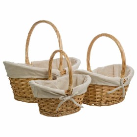 Cesta de Piquenique Alexandra House Living vime Madeira de salgueiro 33 x 32 x 43 cm Natural | Tienda24 - Global Online Shop Tienda24.eu