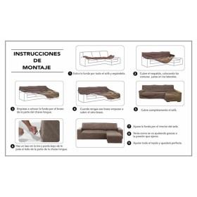 Housse pour chaise longue avec bras droit long Sofaskins NIAGARA 210 - 340 cm | Tienda24 - Global Online Shop Tienda24.eu