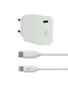 Caricabatterie USB Iphone KSIX Apple-compatible Bianco da KSIX, Caricabatterie - Ref: S1905401, Precio: 20,40 €, Descuento: %