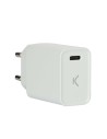 Cargador USB KSIX Blanco | Tienda24 Tienda24.eu