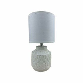 Lampada da tavolo Home ESPRIT Bianco Lino Ceramica 38 X 38 X 61,5 cm | Tienda24 - Global Online Shop Tienda24.eu