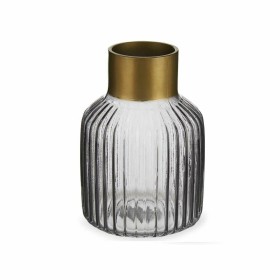 Vase DKD Home Decor Silver Golden Stoneware (21 x 11 x 31 cm) | Tienda24 - Global Online Shop Tienda24.eu