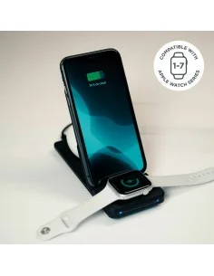 Chargeur sans fil avec support pour mobiles Celly MAGFOLD2IN1BK Noir | Tienda24 Tienda24.eu