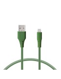 Cabo de dados/carregador com USB KSIX Verde 1 m | Tienda24 Tienda24.eu