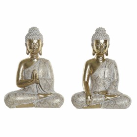 Statua Decorativa Home ESPRIT Marrone Yoga Indiano 13 x 6 x 16 cm (2 Unità) | Tienda24 - Global Online Shop Tienda24.eu