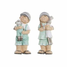 Figurine Décorative Home ESPRIT Multicouleur Résine Miroir Dame 17 x 12 x 21,5 cm (2 Unités) | Tienda24 - Global Online Shop Tienda24.eu