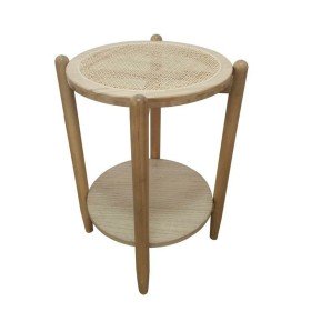 Mesa de Centro Home ESPRIT Castanho Preto Natural Cristal Madeira de abeto 76 x 81 x 38 cm | Tienda24 - Global Online Shop Tienda24.eu