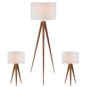 Lampadaire Noir Beige Bois Fer 26 x 26 x 149 cm | Tienda24 - Global Online Shop Tienda24.eu