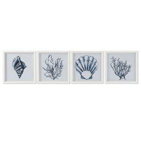 Cadre DKD Home Decor Verre Bouleau 55 x 70 x 2,5 cm 55 x 2,5 x 70 cm Fleurs (4 Pièces) | Tienda24 - Global Online Shop Tienda24.eu