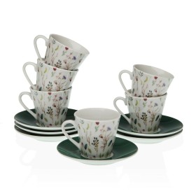 Tazza Mug DKD Home Decor Multicolore Azzurro Rosa Legno d'albero della gomma Verde Gres 160 ml (3 Unità) (7 pcs) | Tienda24 - Global Online Shop Tienda24.eu