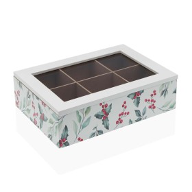 Caja para Infusiones Home ESPRIT Blanco Negro Metal Cristal Madera MDF 23 x 15 x 6,5 cm (2 Unidades) | Tienda24 - Global Online Shop Tienda24.eu