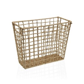 Laundry basket DKD Home Decor Blue White Plastic 30 x 30 x 40 cm | Tienda24 - Global Online Shop Tienda24.eu