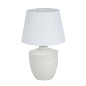 Lampada da tavolo Beige Naturale Cotone Legno Metallo 60 W 220-240 V 40 x 40 x 28,5 cm | Tienda24 - Global Online Shop Tienda24.eu