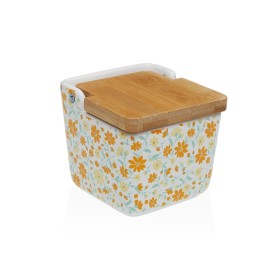 Salière avec couvercle Home ESPRIT Bleu Vert Rose Lila Bambou Tropical 750 ml 14 x 12,5 x 12 cm (3 Unités) | Tienda24 - Global Online Shop Tienda24.eu