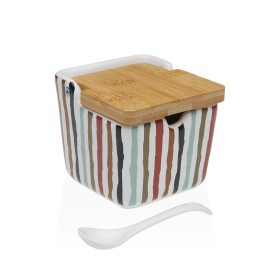 Portazucchero DKD Home Decor Bianco Naturale Bambù Porcellana 31 x 9 x 7 cm 4 Pezzi | Tienda24 - Global Online Shop Tienda24.eu