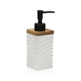 Dispenser di Sapone Home ESPRIT Bianco Grigio Naturale Resina Polietilene 7,5 x 7,5 x 18,5 cm (2 Unità) | Tienda24 - Global Online Shop Tienda24.eu