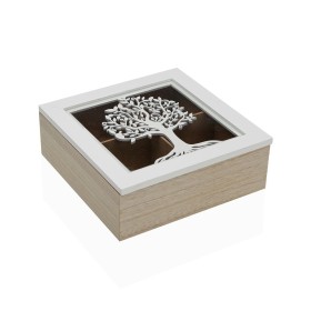 Boîte pour infusions Home ESPRIT Blanc Noir Métal Verre Bois MDF 23 x 15 x 6,5 cm (2 Unités) | Tienda24 - Global Online Shop Tienda24.eu