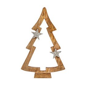 Decorative Figure Christmas Tree Tinsel Silver polypropylene PET 27 x 45,5 x 27 cm (12 Units) | Tienda24 - Global Online Shop Tienda24.eu