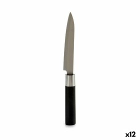 Cuchillo de Cocina 2,7 x 24,3 x 1,8 cm Plateado Negro Acero Inoxidable Plástico (12 Unidades) de Kinvara, Cuchillos de cocine...